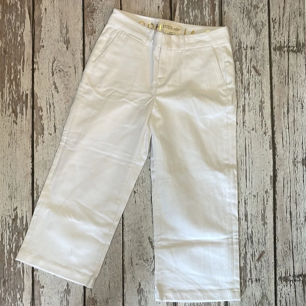 NWOT Kate Spade White Capri White Crisp Denim